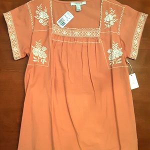 Embroidered Dress Tunic Coverup